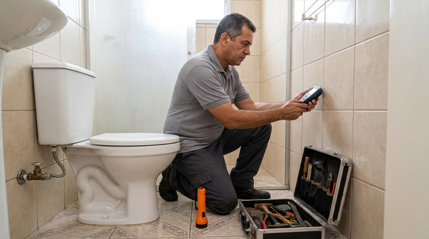 Técnico de caça vazamento com detector em Porto Alegre‑RS